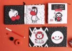 ⁦قماشي أسود & أبيض & أحمر⁩ - الصورة ⁦2⁩